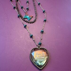 Betsey Johnson Love Flies Free Necklace